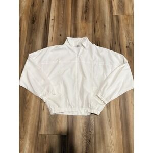 Victoria's Secret Spring Jacket Coat Women's Medium White Lightweight Mesh Lined